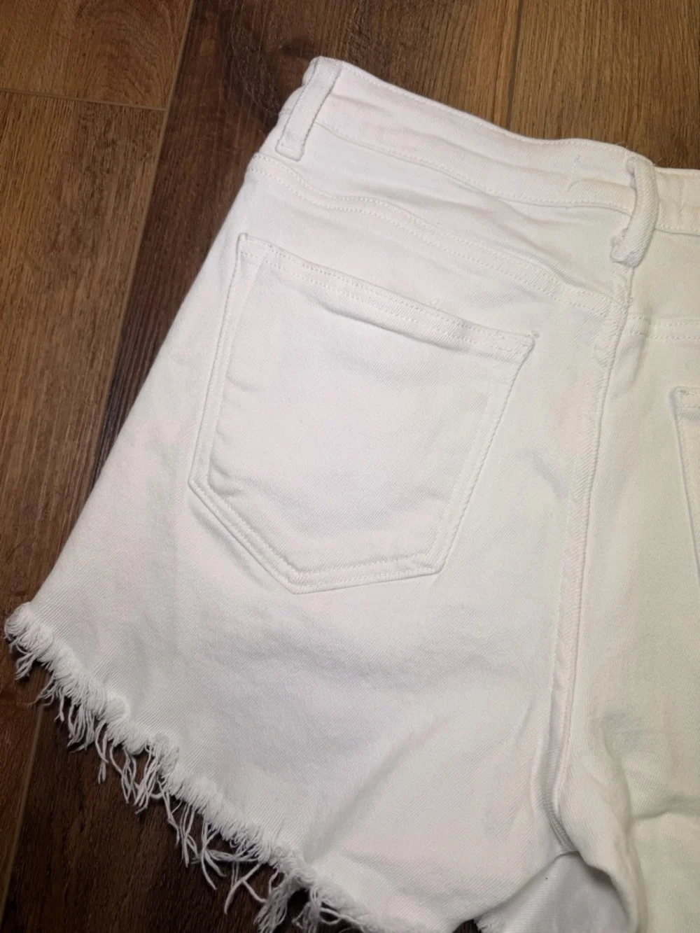 White Distressed Women’s Jean Shorts - Picture 9 of 12